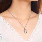 Women's Urn Necklace Pet Loss Teardrop Pendant Keepsake Ashes Cremation Memorial