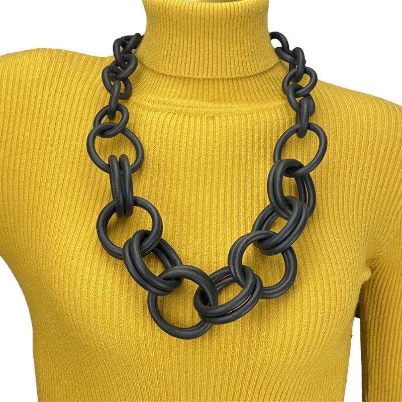 Ukebay Rubber Choker Necklace Women Vintage Ethnic Gothic Jewelry Chain
