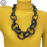Ukebay Rubber Choker Necklace Women Vintage Ethnic Gothic Jewelry Chain