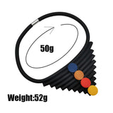 Rubber Choker Necklace Multicolor Wood Gothic Party Jewelry