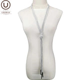 Long Tassel Necklace Women Pendant Necklaces Silver Sweater Chain Jewellery