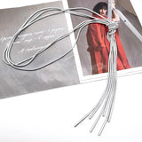 Long Tassel Necklace Women Pendant Necklaces Silver Sweater Chain Jewellery