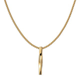 Men Stainless Steel Spiral Cylinder Pendant Necklace