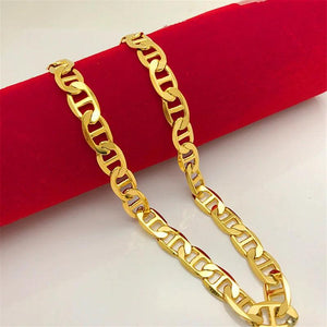 Korea 24K Necklace Plating Side Necklace 8MM50CM
