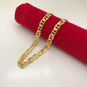 Korea 24K Necklace Plating Side Necklace 8MM50CM