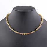 Nidin Ins Choker Iced Out Tennis Chain Necklace For Women