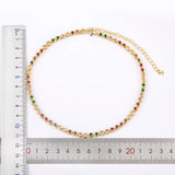 Nidin Ins Choker Iced Out Tennis Chain Necklace For Women