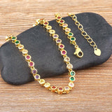 Nidin Ins Choker Iced Out Tennis Chain Necklace For Women