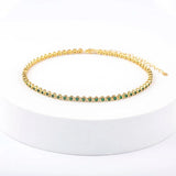 Nidin Ins Choker Iced Out Tennis Chain Necklace For Women