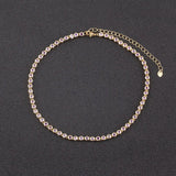 Nidin Ins Choker Iced Out Tennis Chain Necklace For Women