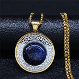Celtic Irish Knot Stone Necklace Witch NHH12S02