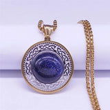 Celtic Irish Knot Stone Necklace Witch NHH12S02