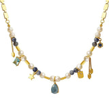 French Style Necklace Freshwater Pearl Stainless Steel Collar Chain