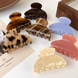 Vintage Acetate Leopard Hair Claw Crab Clamp Hair Clips for Women