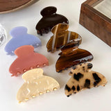 Vintage Acetate Leopard Hair Claw Crab Clamp Hair Clips for Women