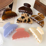 Vintage Acetate Leopard Hair Claw Crab Clamp Hair Clips for Women