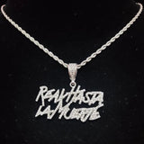 Hip Hop Letter Pendant Necklace with 9mm Cuban Chain