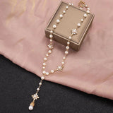 Pearl Long Double Layer Pendant Necklace Sweater Chain