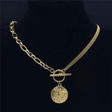 SAINT MICHAEL Archangel Necklace Stainless Chain Women Men