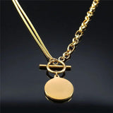 SAINT MICHAEL Archangel Necklace Stainless Chain Women Men