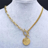 SAINT MICHAEL Archangel Necklace Stainless Chain Women Men