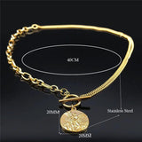 SAINT MICHAEL Archangel Necklace Stainless Chain Women Men