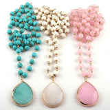 Bohemian Stone Pendant Necklaces for Women