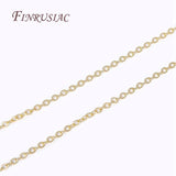 18K Plated Metal O Shape 2.0MM Thin Chains for DIY Jewelry Making
