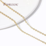18K Plated Metal O Shape 2.0MM Thin Chains for DIY Jewelry Making