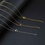 5Pcs 1-2MM Rose Plated Stainless Steel O Chain Necklace DIY Supplies