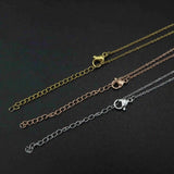 5Pcs 1-2MM Rose Plated Stainless Steel O Chain Necklace DIY Supplies
