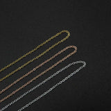 5Pcs 1-2MM Rose Plated Stainless Steel O Chain Necklace DIY Supplies