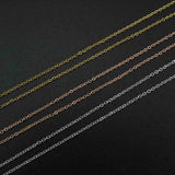 5Pcs 1-2MM Rose Plated Stainless Steel O Chain Necklace DIY Supplies
