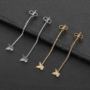 10Pcs Copper Tassel Chain Drop Earrings for DIY Jewelry Making