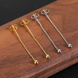 10Pcs Copper Tassel Chain Drop Earrings for DIY Jewelry Making