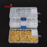 Ears Block Stopper Hooks Gold Pins Chain Beads Set