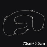 Stainless Steel Flower Charms Necklace for Women