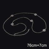Stainless Steel Flower Charms Necklace for Women