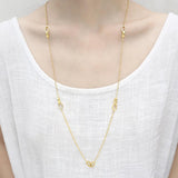 Stainless Steel Flower Charms Necklace for Women