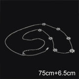 Stainless Steel Flower Charms Necklace for Women