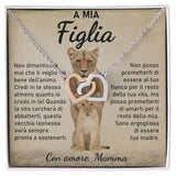Italian To My Daughter Pendant Necklace Mom Christmas Gift Mother Girl