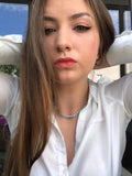 Punk Goth Silver Steel Cuban Link Chain Collar Choker Necklace