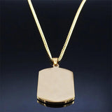 Retro Islamic Quran Arab Religious Stainless Steel Allah Necklace