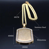 Retro Islamic Quran Arab Religious Stainless Steel Allah Necklace