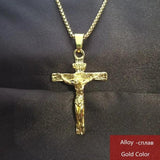 Cross Pendant Necklace Jesus Christ Stainless Steel Chains XL1028