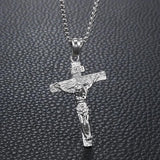 Cross Pendant Necklace Jesus Christ Stainless Steel Chains XL1028