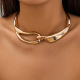 Chunky Chain Short Necklace Collar for Women Heavy Metal Choker