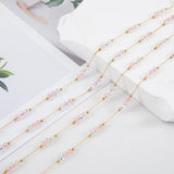 Pink Crystal Beads Chain for Jewelry Making DIY