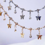 Colorful Crystal Charms Butterfly Chains for DIY Jewelry Making