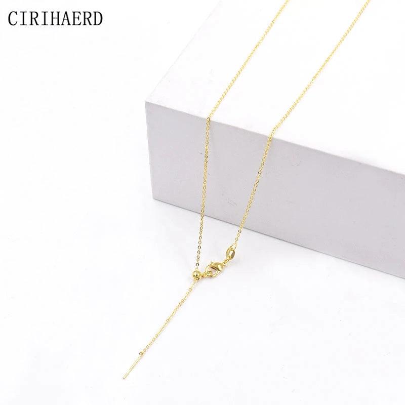 14K/18K Plated O-Chain Flat Thin Clavicle Necklace